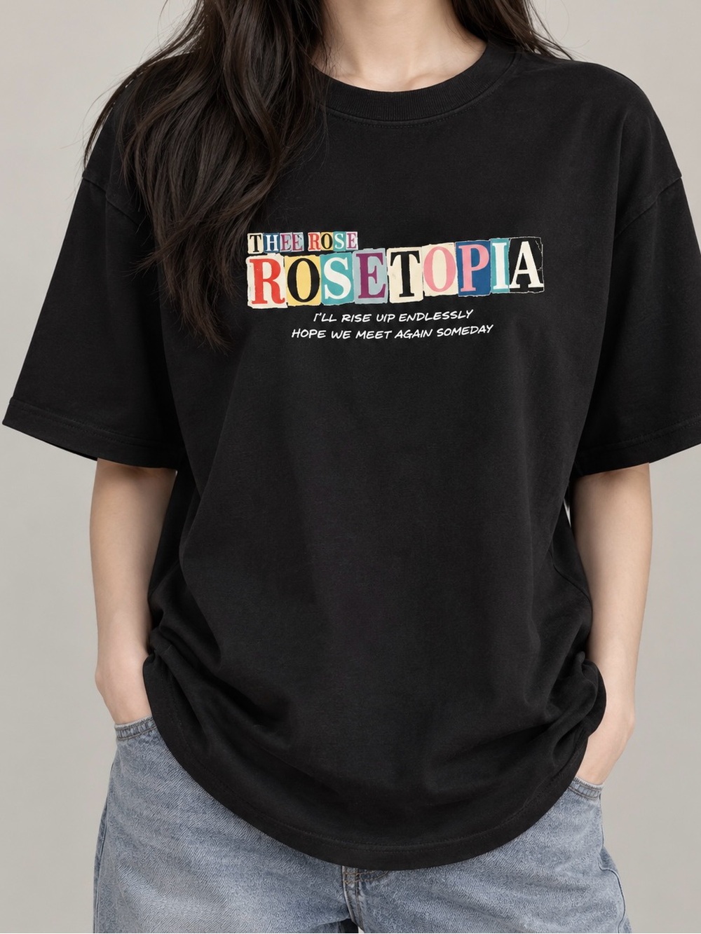 The Rose Rosetopia 2026 World Tour Abstract Rose Aesthetic Statement Graphic Tee